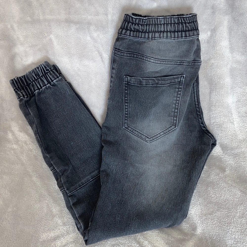 Zoo York mens jogger in stretch denim size XS faded black/grey